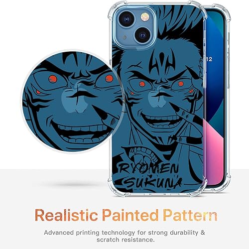 Miniatura 7 de Funda de TPU transparente a prueba de golpes para iPhone 14 Pro Max Anime para niños y niñas (funda de anime genial para iPhone 14 Pro Max)