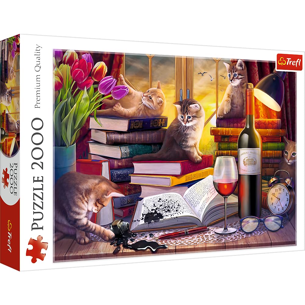 Trefl Felina Serata 2000 Pieces Animals, Creative Entertainment, Classic Puzzle for Adults and Children from 14 Years, Multicoloured, 27126