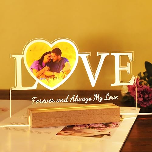 Miniatura 2 de Placa de fotos acrílica personalizada, marco de fotos personalizado regalo para novio, novia, mamá, papá, mejor amigo, regalo personalizado para el