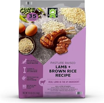 Member Marks Pasture Raised Lamb and Brown Rice Recipe Dry Dog Food, 35 lbs - High Protein & Healthy Skin and Coat Formula