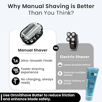 Premium Omnishaver Bi-Directional Shavers for Men & Women | 3x Faster, Smooth, and Safe Shave | Self-Cleaning, Self-Stropping Razor Blades for Shaving Head, Legs, Arms, Body (Green)