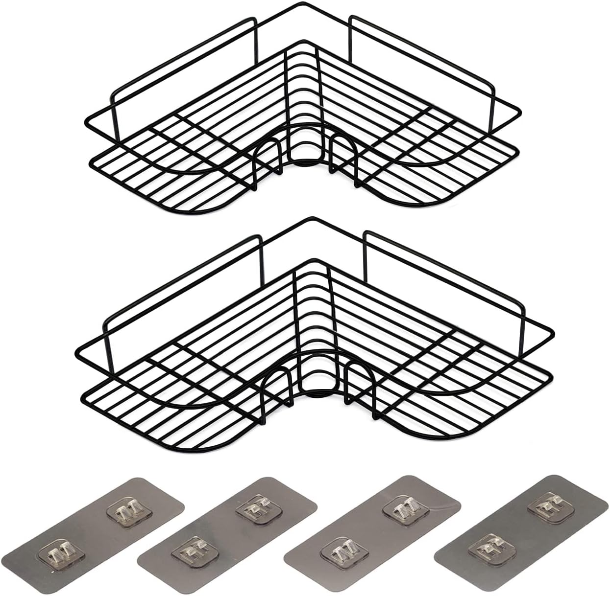 B & Z No-Drill Adhesive Corner Caddy for Bathroom/Kitchen