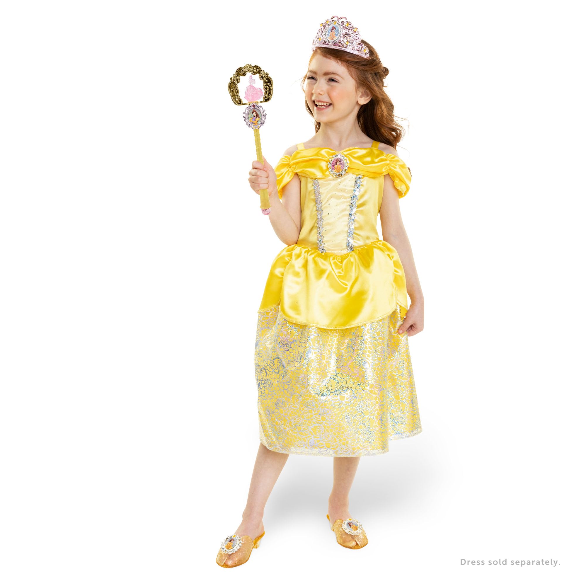 Amazon.com: Disney Princess Dress Up Accessory Set Belle Tiara, Shoes, Wand  and Comb Set for Little Girls Role Play Time Costume Toys for 3-6 Years :  Clothing, Shoes & Jewelry