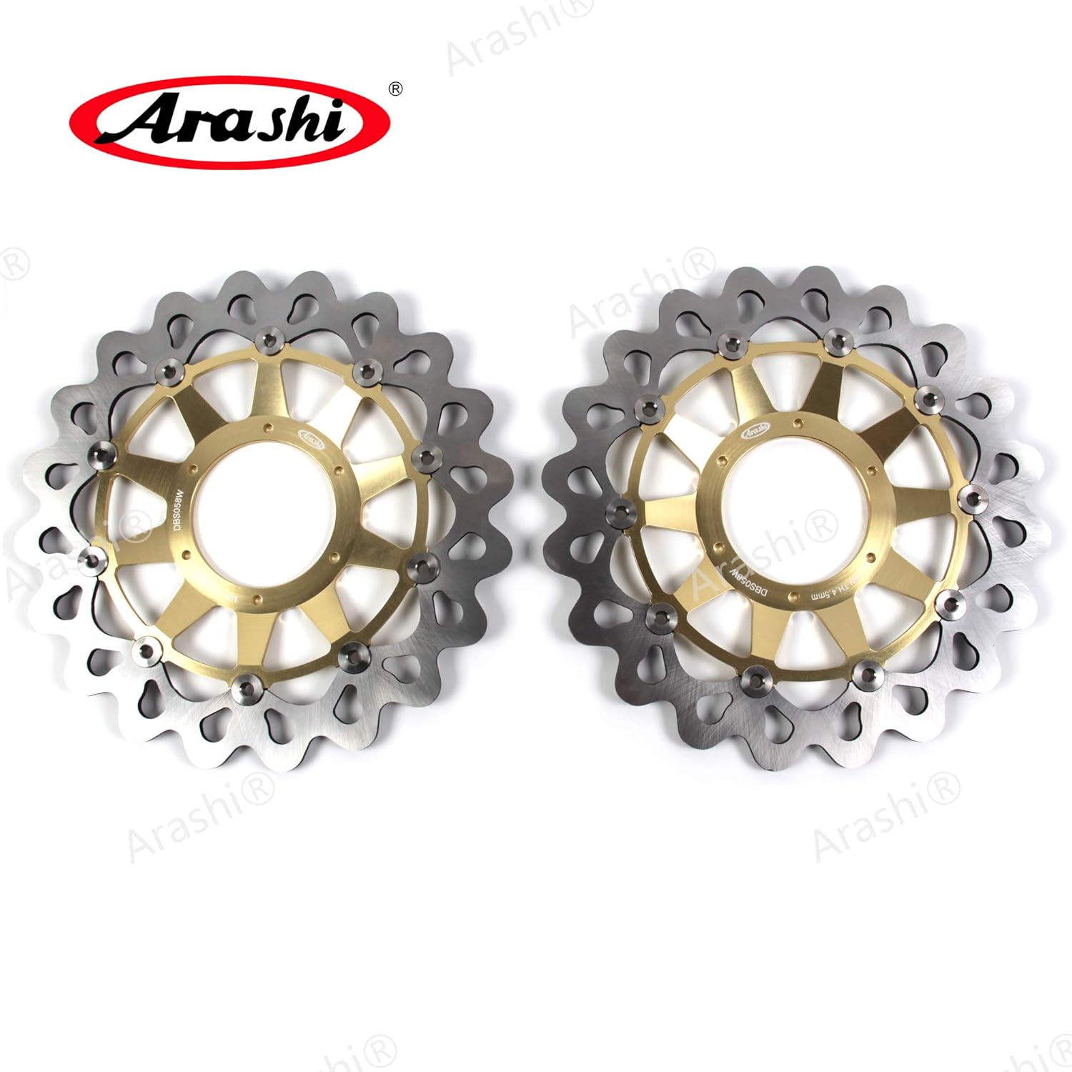 Arashi Front Wheel Rim and Brake Disc Rotors for Honda CBR1000RR 2006-2016, Motorcycle Replacement Accessories Parts Gloss Black