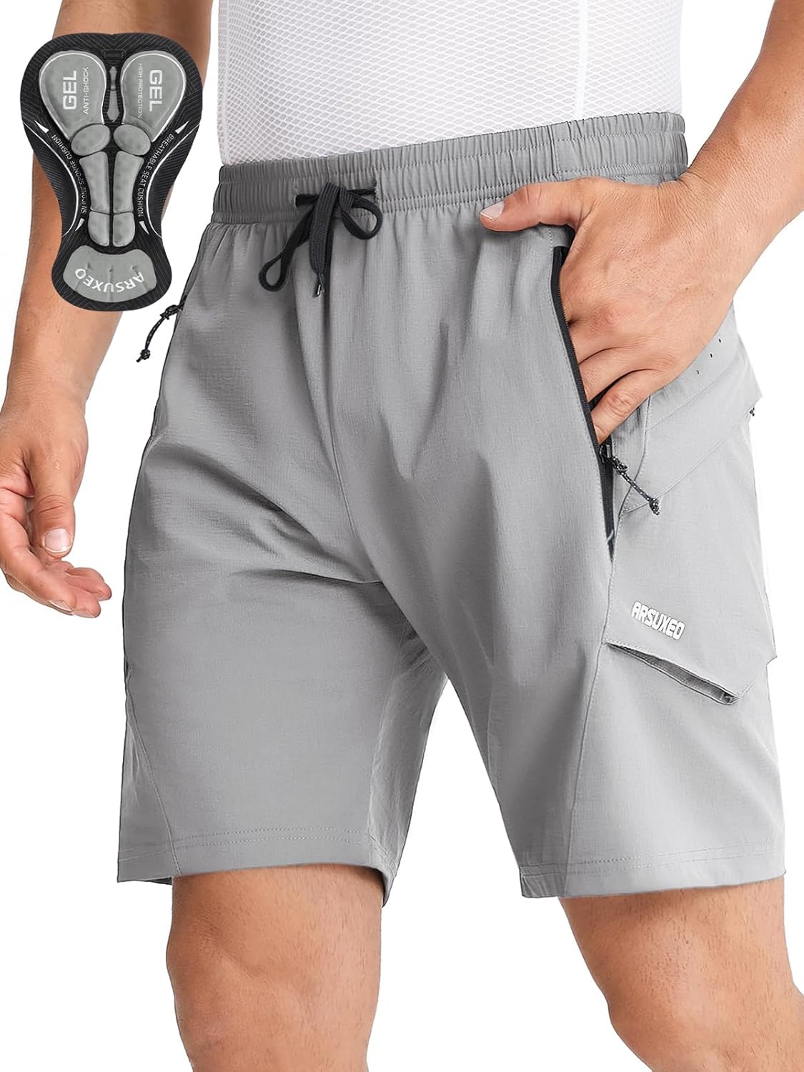 Amazon.co.jp: ARSUXEO メンズ マウンテンバイクショーツ ルーズ