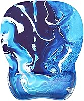 Vista 18 de MROCO Alfombrilla ergonómica para mouse con reposamuñecas de gel, cómoda alfombrilla de mouse con superficie de soporte de muñeca suave y base