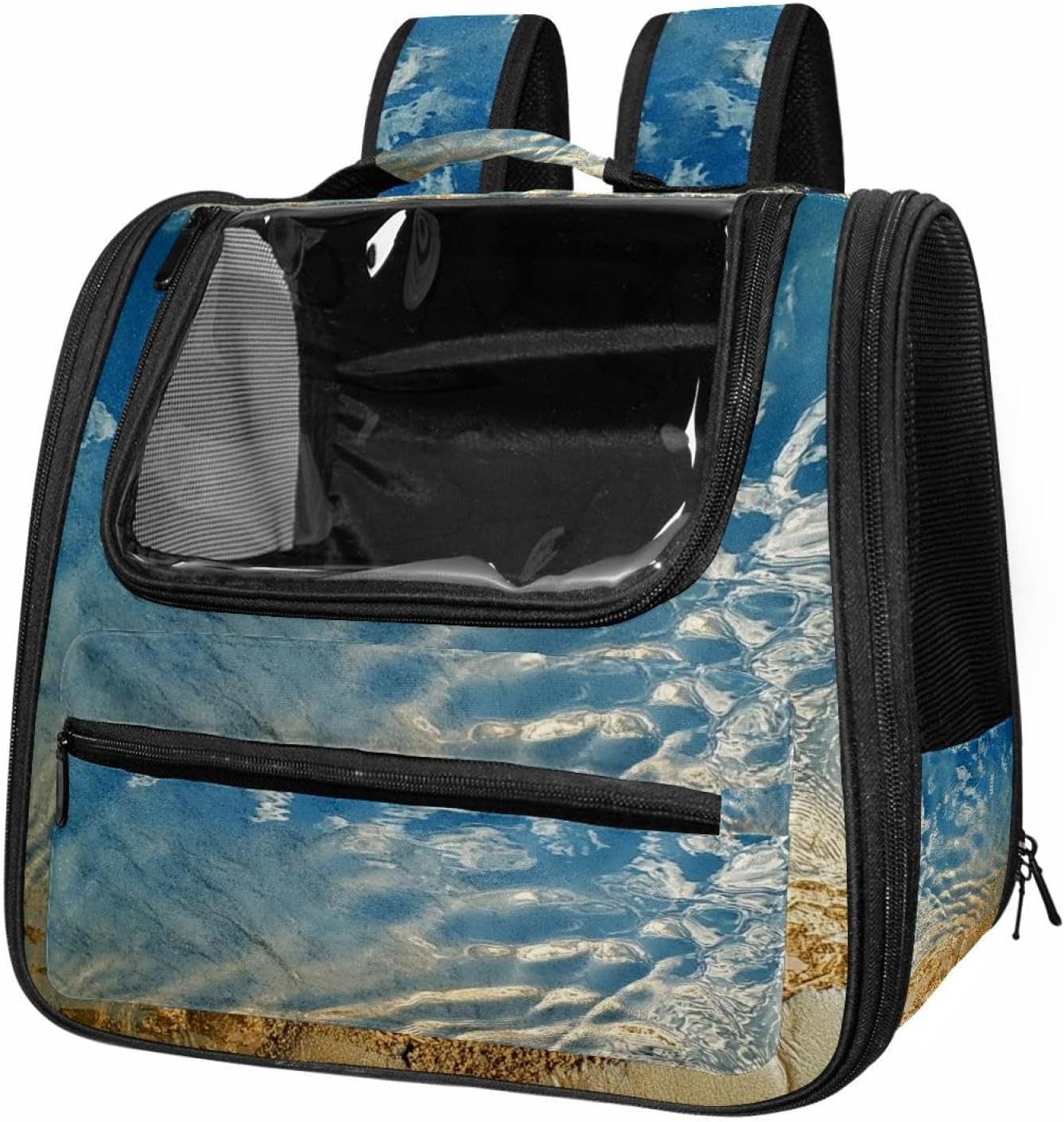 Portable Travel pet Backpack Carrier Hamster Bag Small Dog cat Carrier Breathable Hang Bag, Compass (1)