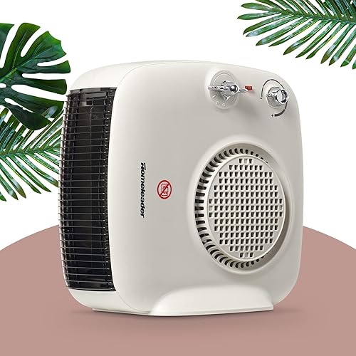 Homeleader - Calentador de ventilador portátil, calentador eléctrico de 750 W1500 W con termostato ajustable, calentador de habitación para oficina