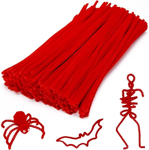 Vista 37 de Caydo 200 piezas de limpiapipas negras de Halloween, tallos de felpilla a granel para niños, manualidades, manualidades creativas y decoración