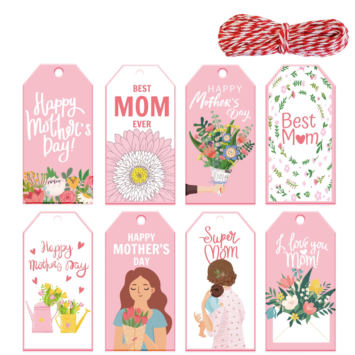 amazon-com-doumeny-happy-mother-s-day-gift-paper-tags-120pcs-mother-s-day-best-mom-ever-hanging-label-tags-i-love-you-mom-floral-super-mom-tag-sticker-with-string-for-diy-art-craft for Mother S Day Gift Tags Free Printable Amazon.com: Doumeny Happy Mother's Day Gift Paper Tags 120Pcs Mother's Day Best Mom Ever Hanging Label Tags I Love You Mom Floral Super Mom Tag Sticker with String for DIY Art Craft for Mother S Day Gift Tags Free Printable