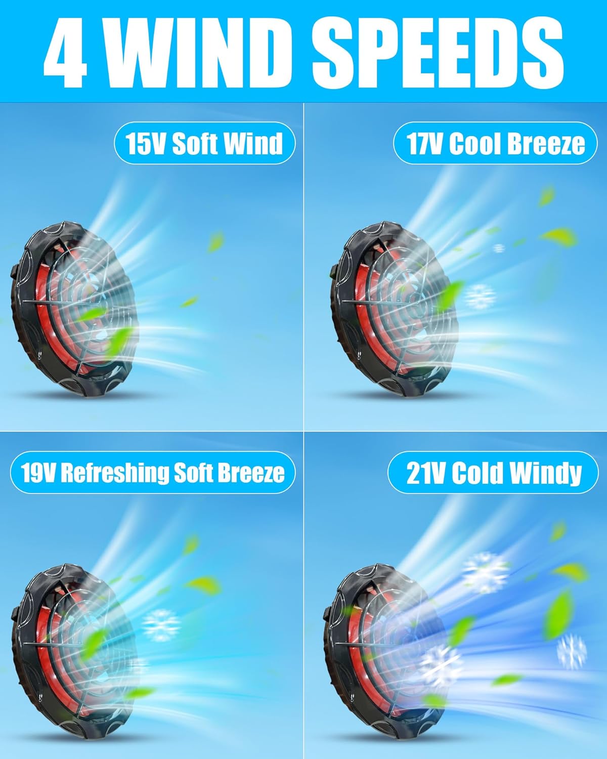 Cooling Vest Jacket with 2 Fans - Men and Women 21V Air Conditioner Lightweight Vests, With 20000mAh Battery - Image 7