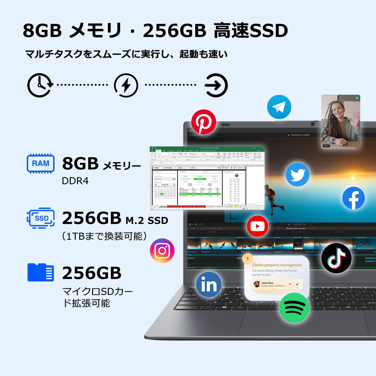 Amazon.co.jp: ZENAERO ノートパソコン office搭載 15.6型 3020e内蔵