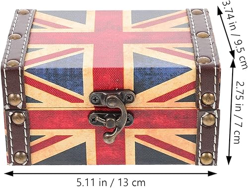 Miniatura 7 de Operitacx Caja de joyería Caja de almacenamiento para niños de la alcancía antigua de la PU