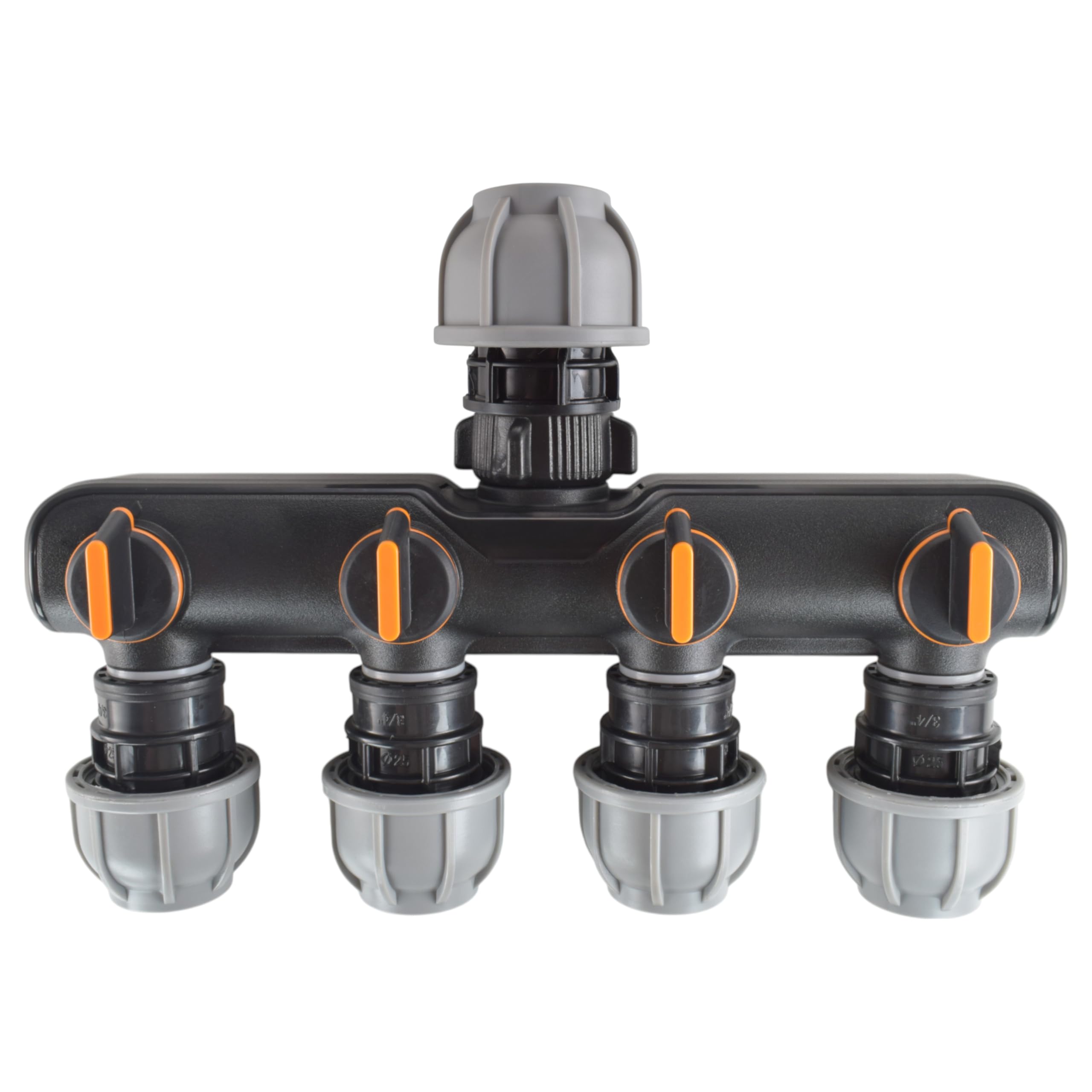 Mdpe CompessionWater Supply Pipe Manifolds Splitters for 25mm Or 32mm Mdpe Pipe,Ideal for Irrigation,2 Way or 4 Way (25mm-4way-straight)