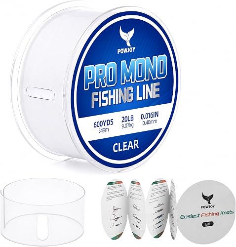 POWJOY CA 20LB-600YDS-Clear mono-line