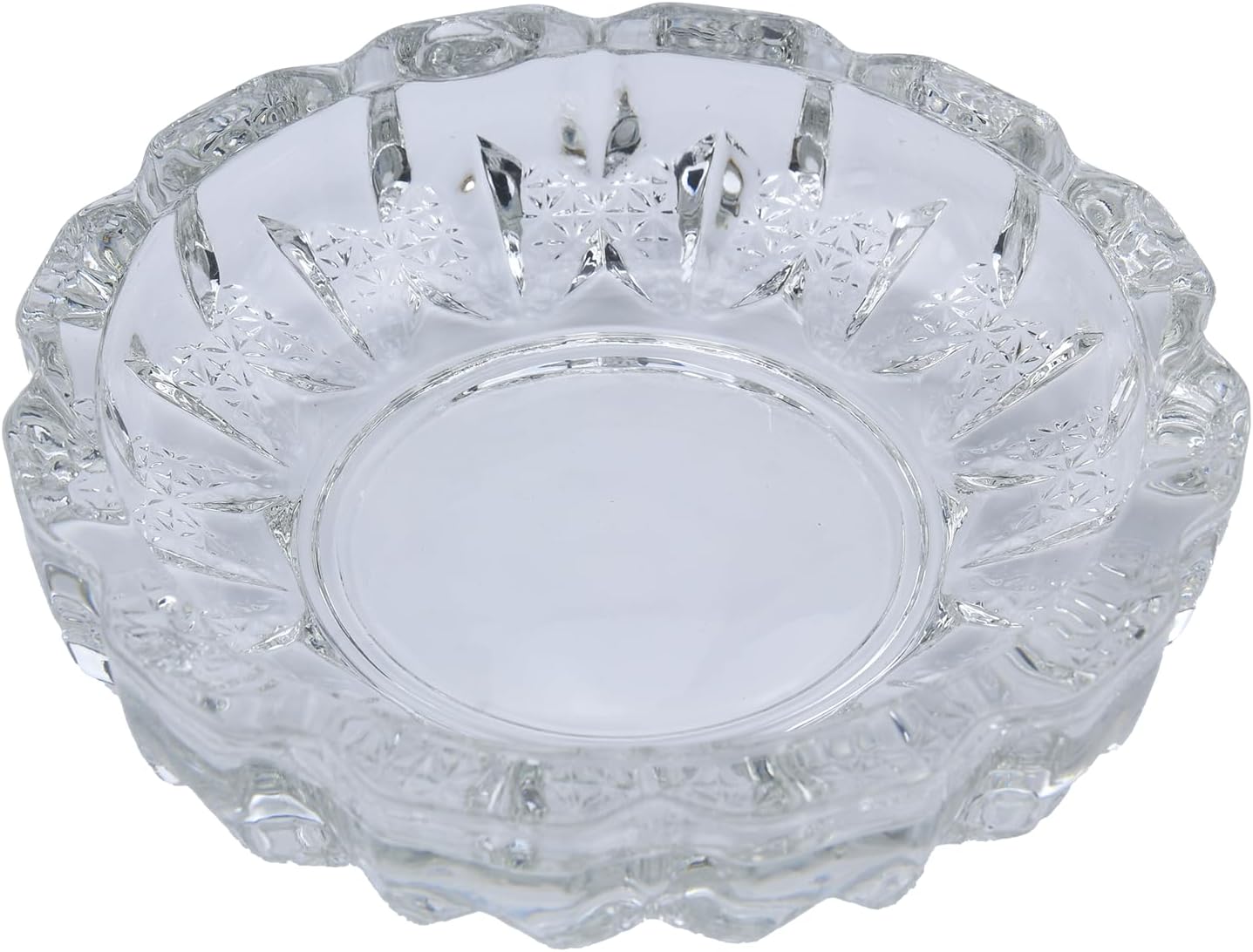 Glass Ashtrays for Cigarettes, Glass Ashtray for Indoor and Outdoor Decorative, Glass Round Ashtrays, Clear Crystal Ash trays