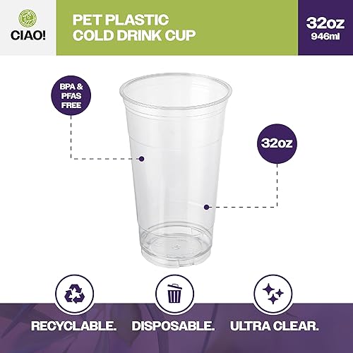 Miniatura 73 de CIAO! Tapa plana PET con ranura para pajilla, diseñada y apta para vasos de bebidas frías PET de 9 oz/12 onzas, 3.622 in (caja de 1,000)