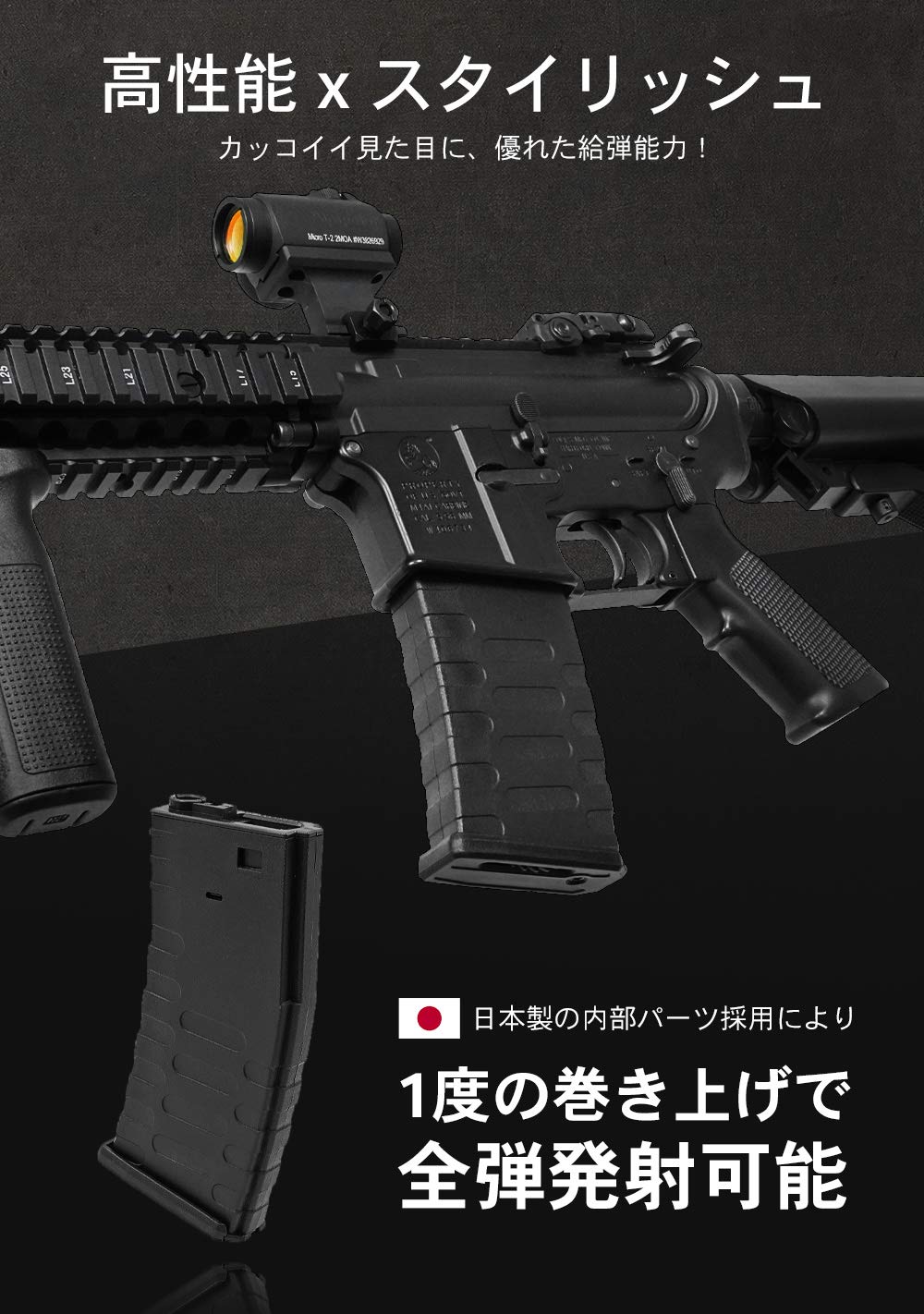 【電動ガン M4系 マガジン大量セット ジャンク 電動巻き上げ式など】