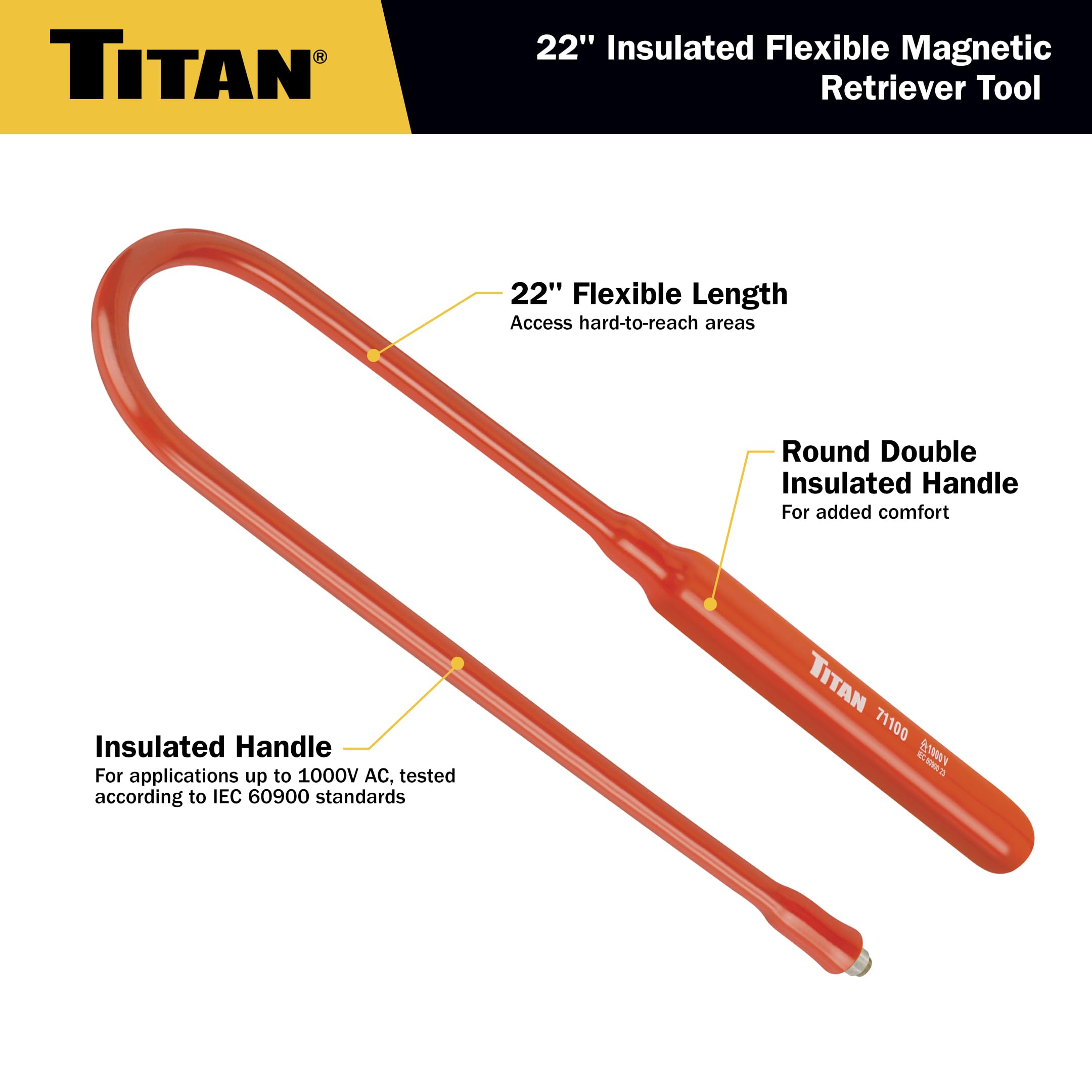 Amazon.co.jp: Titan 71100 22インチVDE絶縁フレキシブル磁気