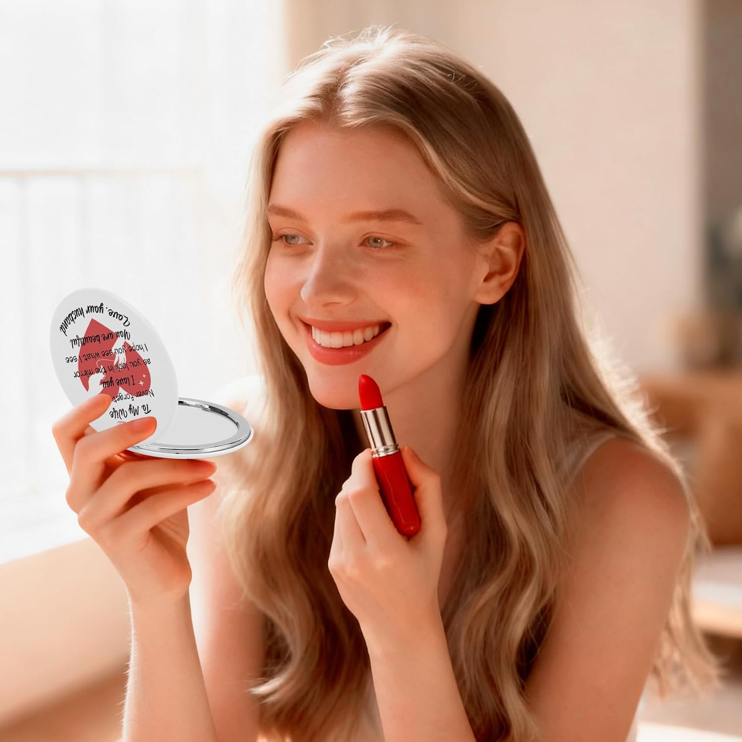 Purse Mirror Wife Valentines Day Gifts for Wifes from Husband Best Wife Presents Wedding Birthday Gift for Wifes I Love You Gifts for Her Couples Anniversary Mothers Day Easter Christmas - Image 4