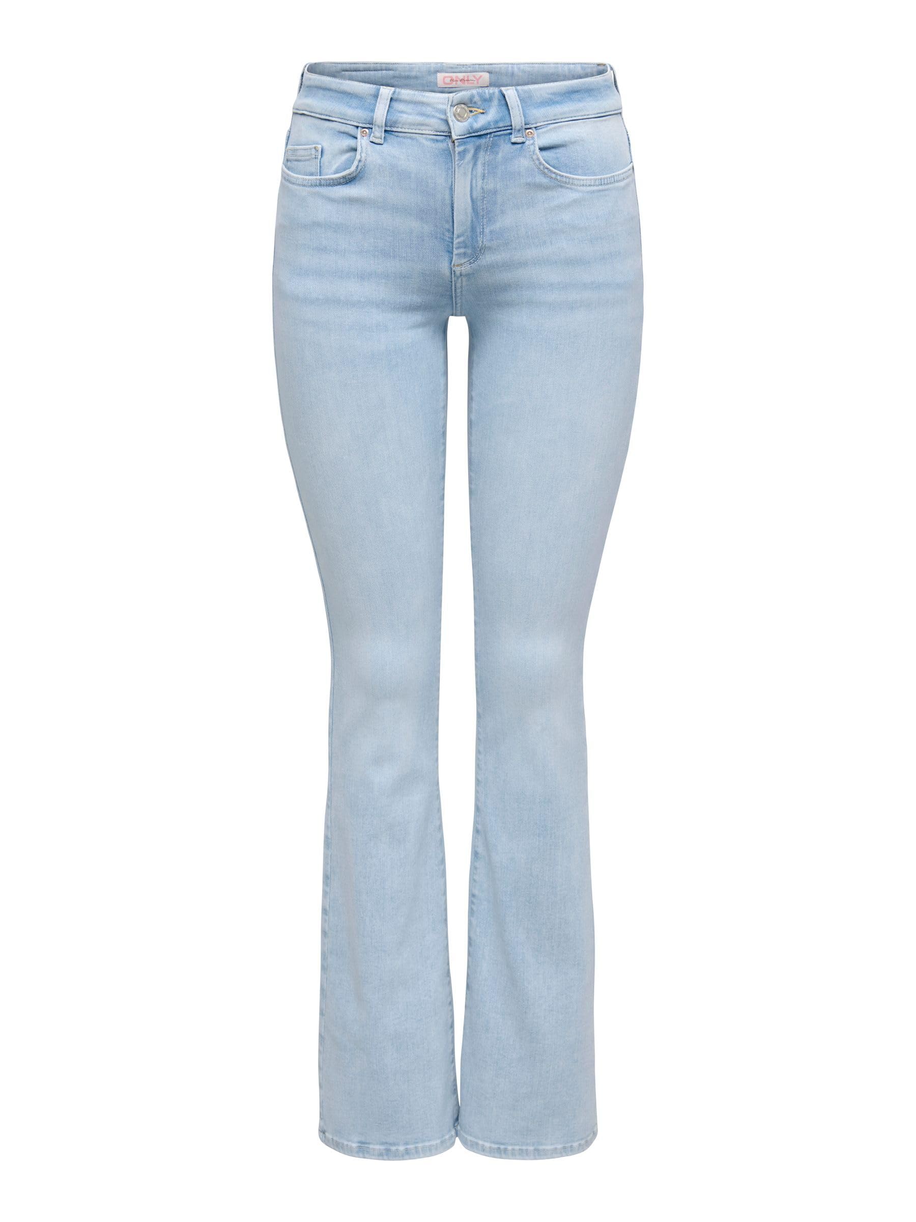 ONLY Female Flared fit Jeans ONLBLUSH Mittlere Taille Flared Jeans