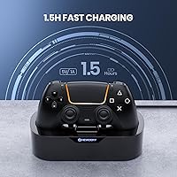 Vista 2 de NEWDERY PS5 Controller Charger Station, Fast Charging Dock for PlayStation 5 Controllers, Single Controller Charging Stand Replacement for PS5 Negro