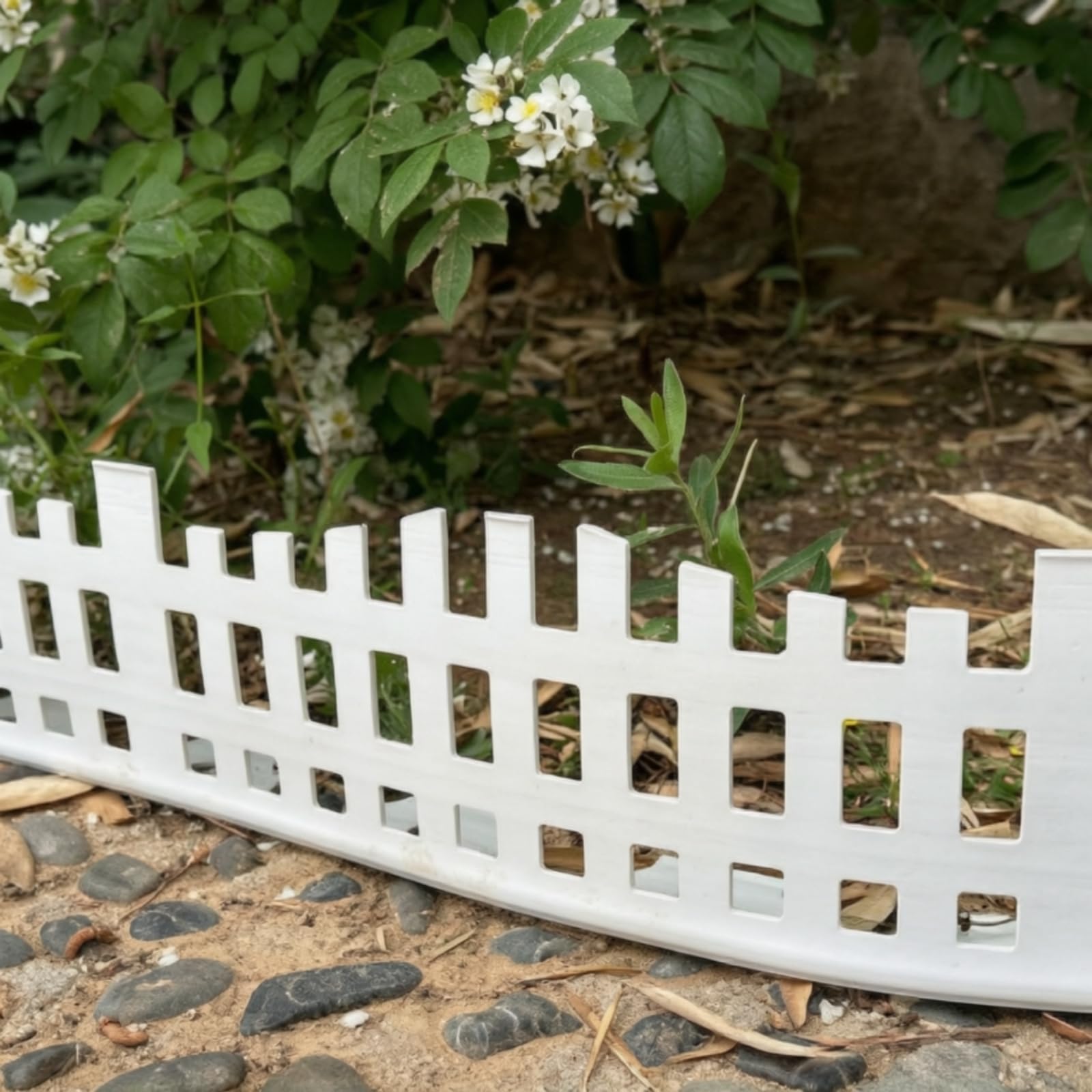 Borde para Jardín Tira de Barrera Césped Bordura Paisajismo Separador de Áreas con Borde Plegado de 5 Cm y Medida en Plástico