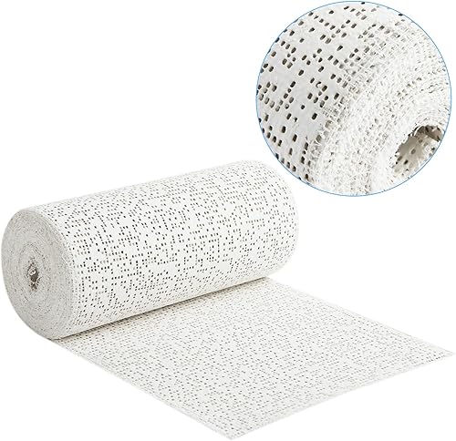 Miniatura 3 de Paquete de 6 vendas de gasa de yeso para manualidades de pasatiempos, cada rollo de rollos de tela de yeso de 6 x 180 pulgadas a granel, vendaje de