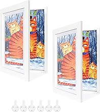 2 PCS Kids Art Frame, 8.5x11 inch Front Opening Kids Artwork Frames Changeable, Holds 50 Pcs Art Work Kid Artwork Picture Frames Suitable for 3D Picture, Crafts, Children Drawing, Portfolio(White)