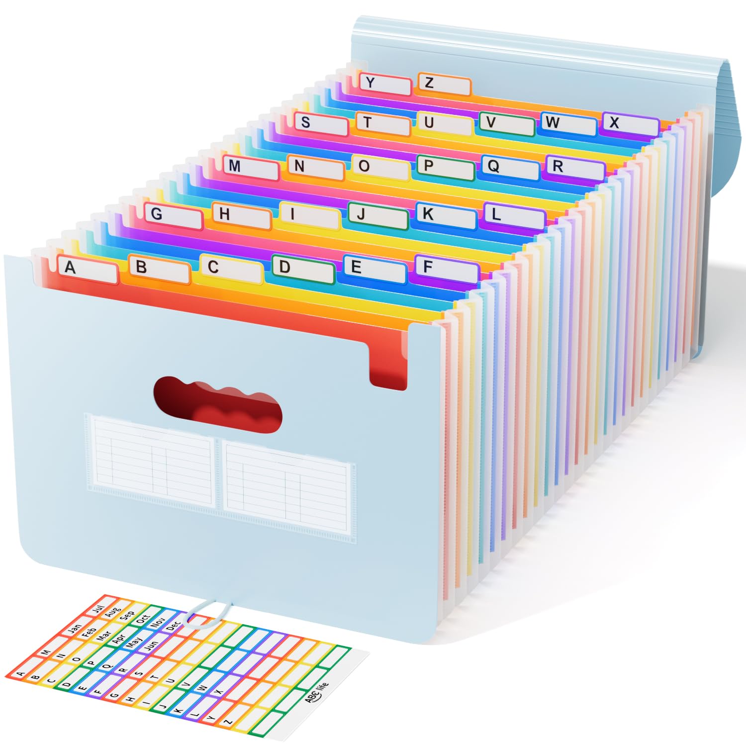 ABC life 26-Pocket Accordion File Organizer, Expanding File Folder