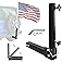 KAIRAY Soporte plegable para mástil de bandera universal para receptores de enganche estándar de 2 pulgadas, apto para camión