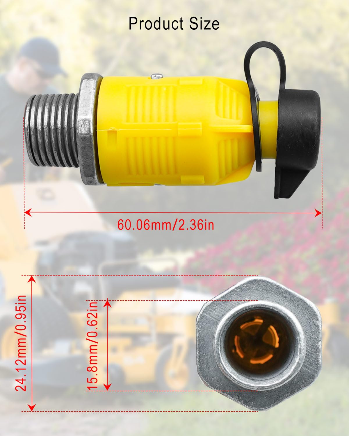 Ölablass-Schnellventil 3/8 Zoll – Passend Für Rasentraktor, Hoftraktor & Aufsitzmäher