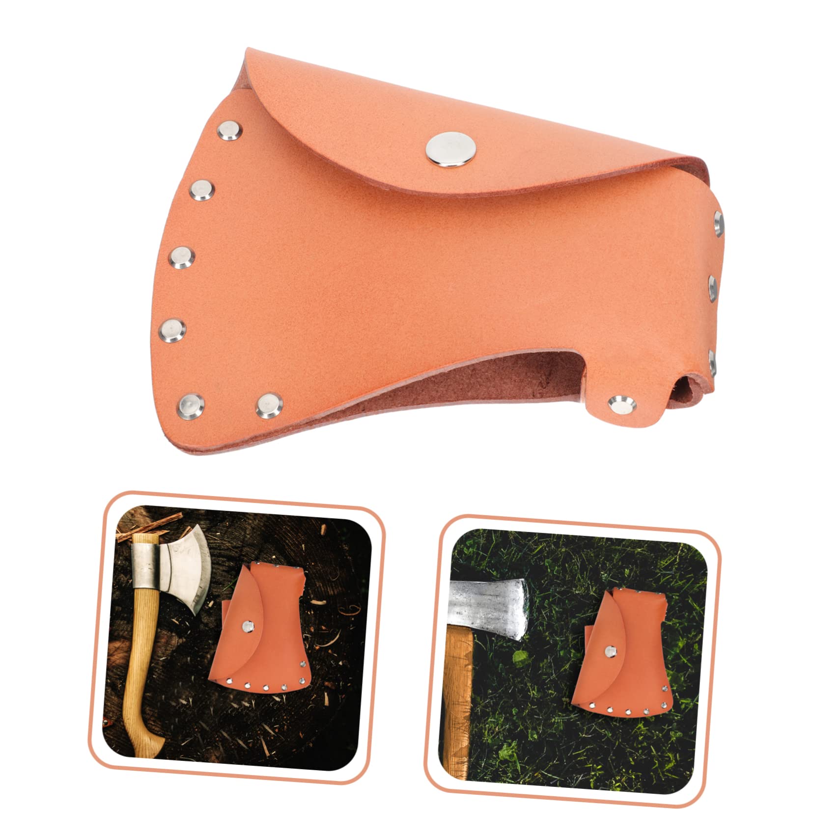 Mipcase Leather Protective Hatchet Cover Portable Axe Blade Protector for Outdoor Camping and Hiking Durable and Thick Design present for Camping Enthusiasts