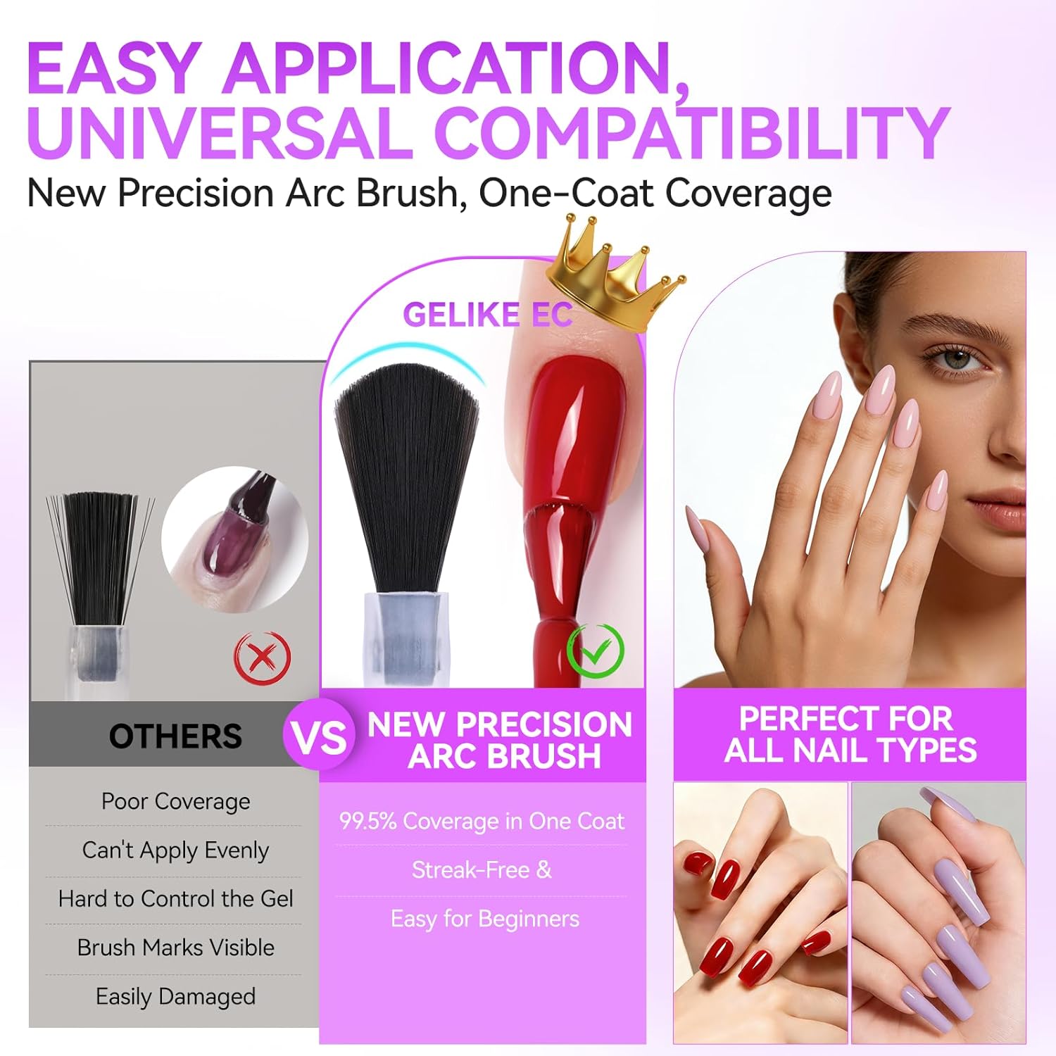 gelike ec Gel Nail Polish Set: 16ML 12 Colors Kit HEMA & TPO Free Hypoallergenic Formula Professional Soak Off UV LED Gel Polish for Natural & Fake Nails