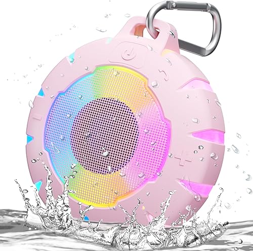 HEYSONG Altavoz Bluetooth impermeable para ducha, duradero y portátil con sonido claro, ideal para ducha, piscina, playa y kayak, gran regalo para