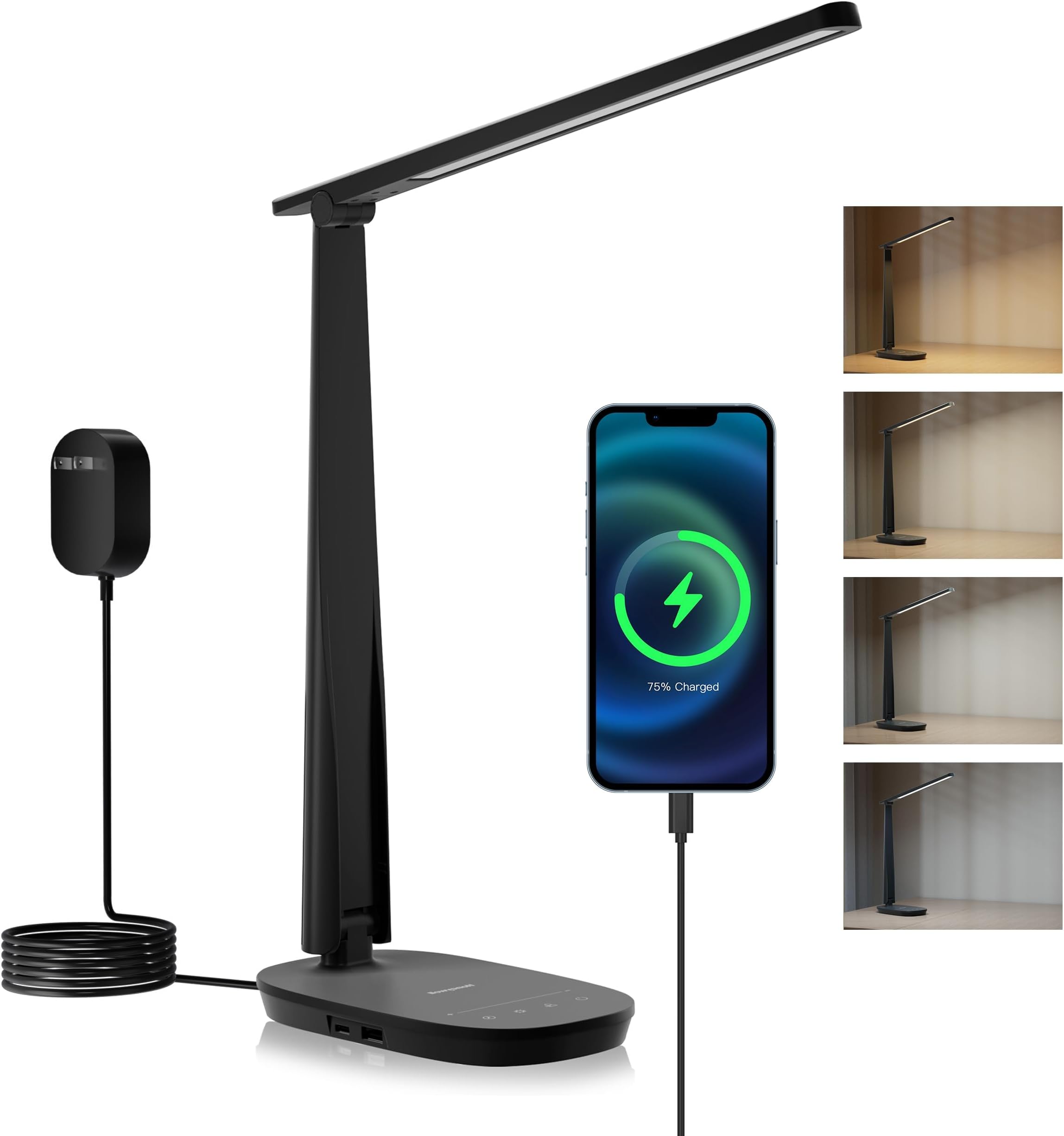 Tragbarer LED-Ringlicht Mit Handyhalter – Faltbar, 3 Farben, 10 Helligkeitsstufen
