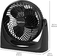 Vista 3 de Yaxa Basics Air Circulator Fan, Desk Fan for Bedroom, Home and Office, With 90-Degree Tilt Head, 3 Speed Settings, Lightweight (4.2 LBS), 70