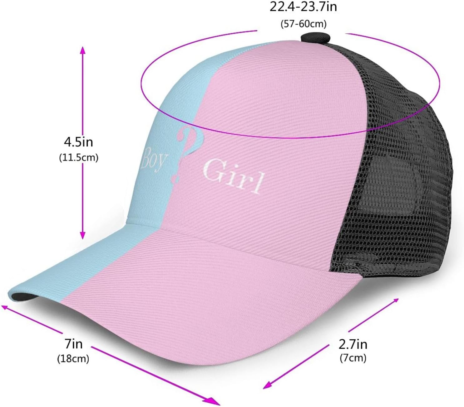 Gender Reveal Party Decorations,Baby Shower Trucker Adjustable hat,Boy or Girl Pregnancy Announcement Gifts idea