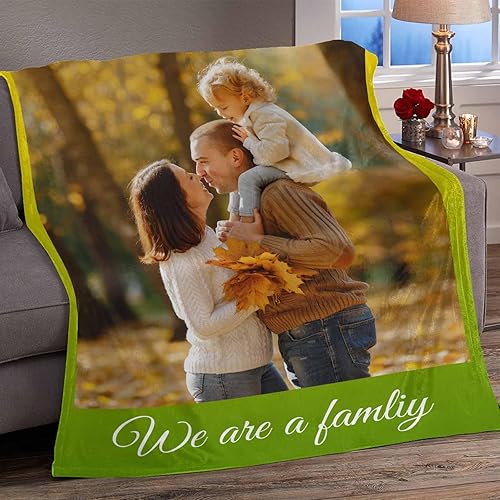 Miniatura 3 de YESCUSTOM Manta personalizada con fotos y texto, manta personalizada con imagen, conmemorativa para el día de San Valentín, aniversario, día de la