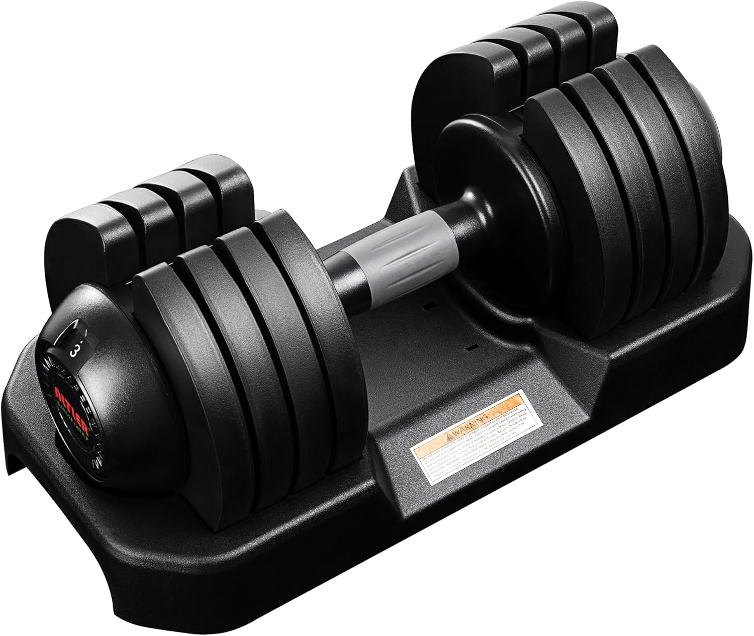 52LBS Single/Pair Adjustable Dumbbells Set Premium Rubber Coated Dumbbell Set with Secure Locking Mechanism for Safe & Customizable Strength Training 52LBS-Single