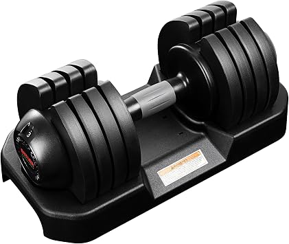 ALTLER 22LBS/25LBS/52LBS Single/Pair Adjustable Dumbbells Set Premium Rubber Coated Dumbbell Set with Secure Locking Mechanism for Safe & Customizable Strength Training