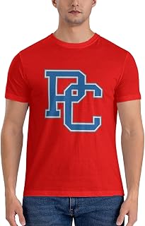 Presbyterian A College Logo Men's Comfortable Summer Standard Short Sleeve T-Shirt - 150g Black-