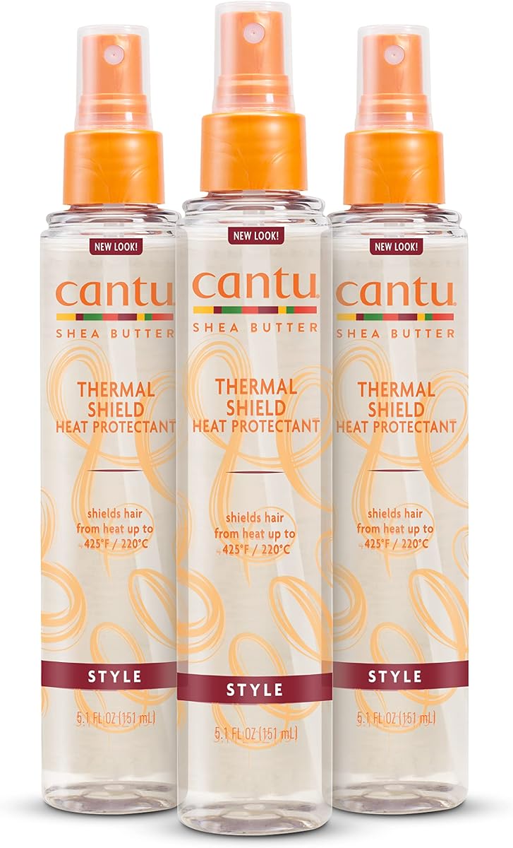 Cantu Thermal Shield Heat Protectant with Shea Butter, 5.1 fl oz (Pack of 3)
