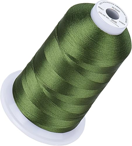 Miniatura 45 de Simthread Hilo de bordar de 5500 yardas, hilo de poliéster 100% 100% de largo de 16,404.2 ft de alto yarda, 170 + colores vivos, clasificación