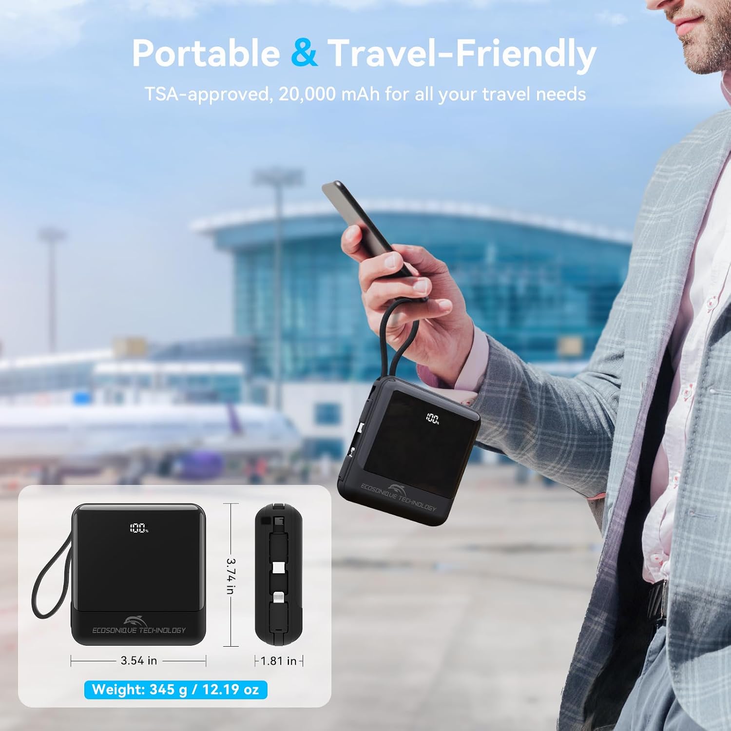 Ecosonique Power Bank Vast Compatibility
