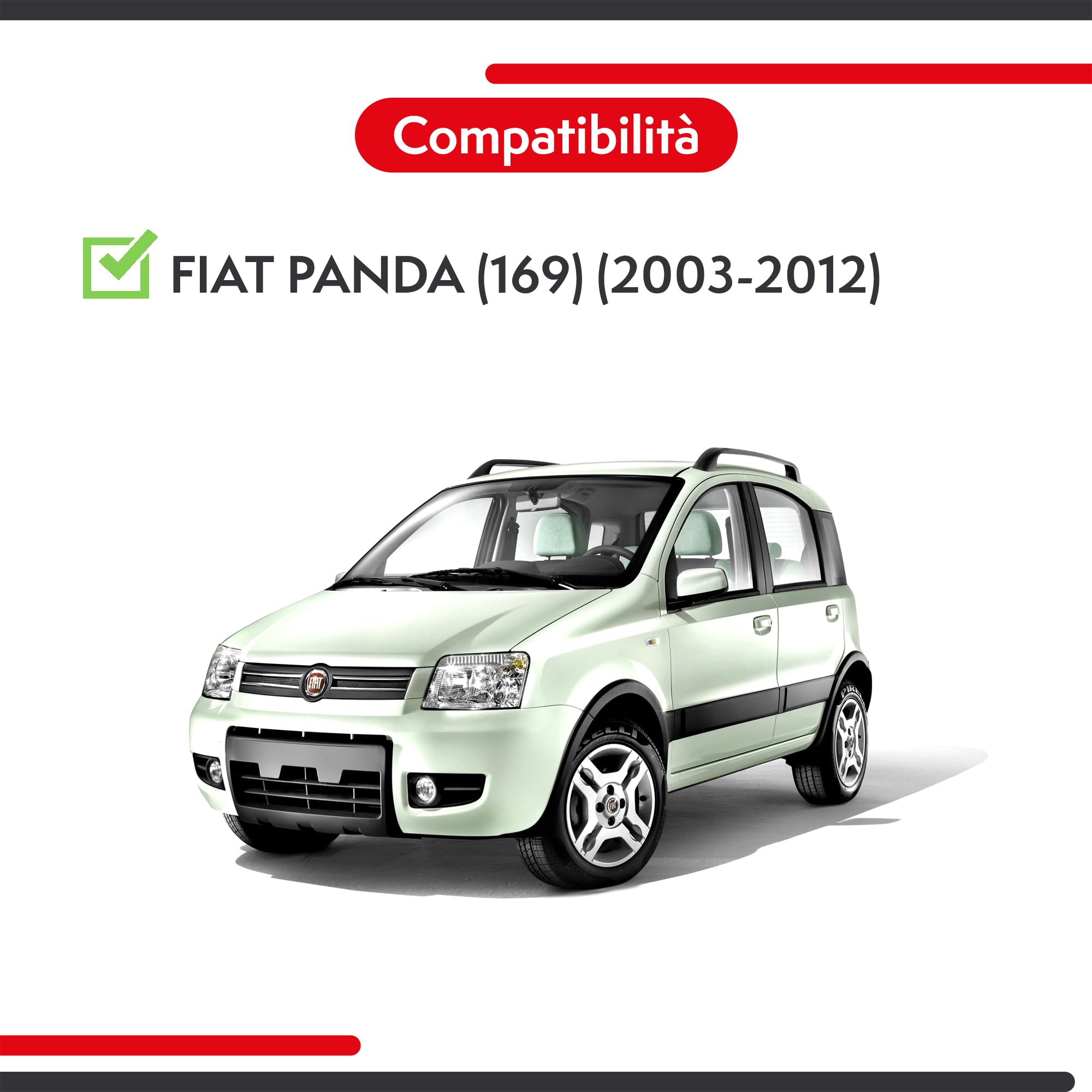 TUTTO PR, Alzacristallo Anteriore Per Fiat Panda (169) 2003-2012 (DESTRO)