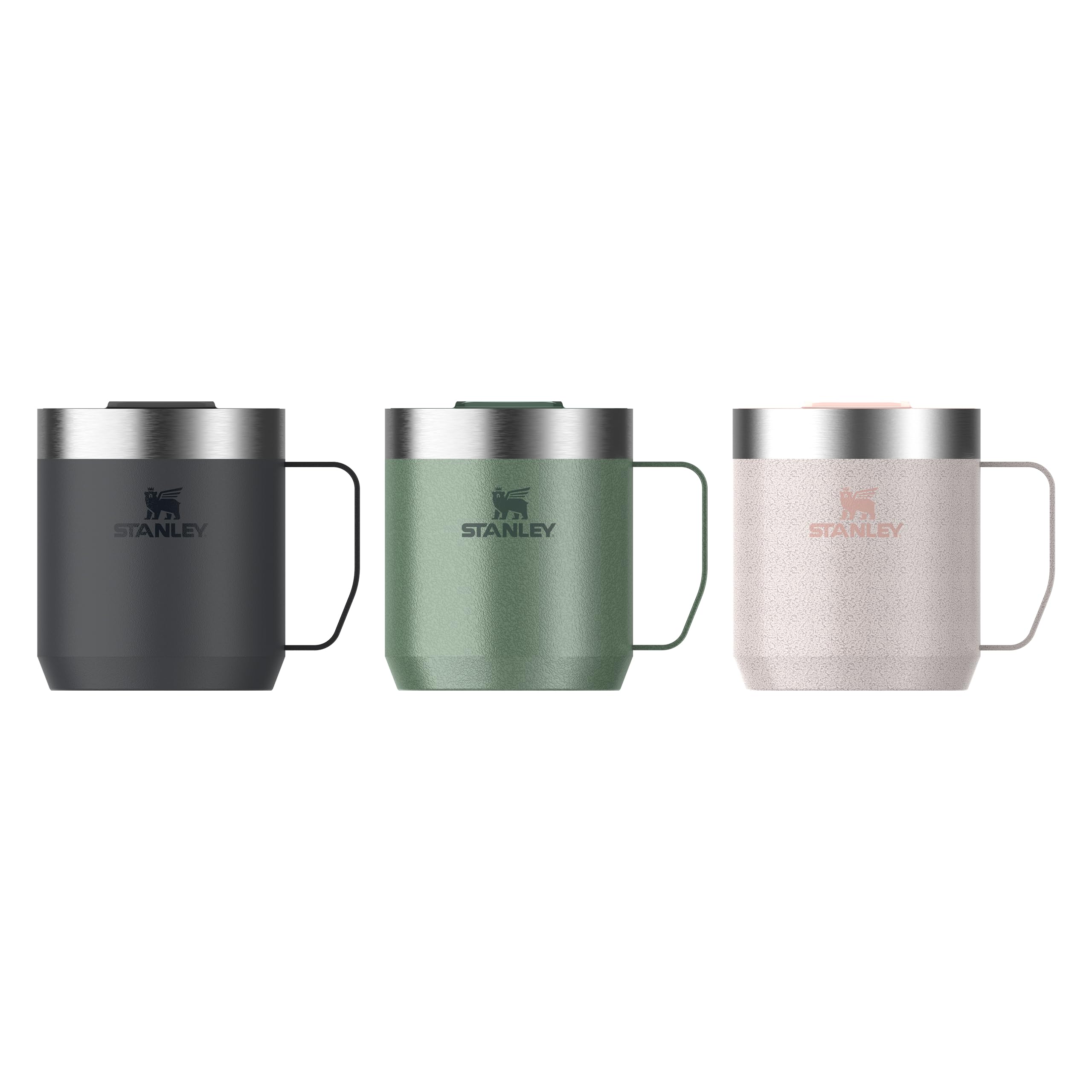 STANLEY Classic Legendary Camp Mug Termo Café 0.35L - 1.5 Horas Caliente - 3 Horas Frío - Vaso Cafe para Llevar - Apta Para Lavavajillas - Vaso Termico de Acero Inoxidable - Black 2.0