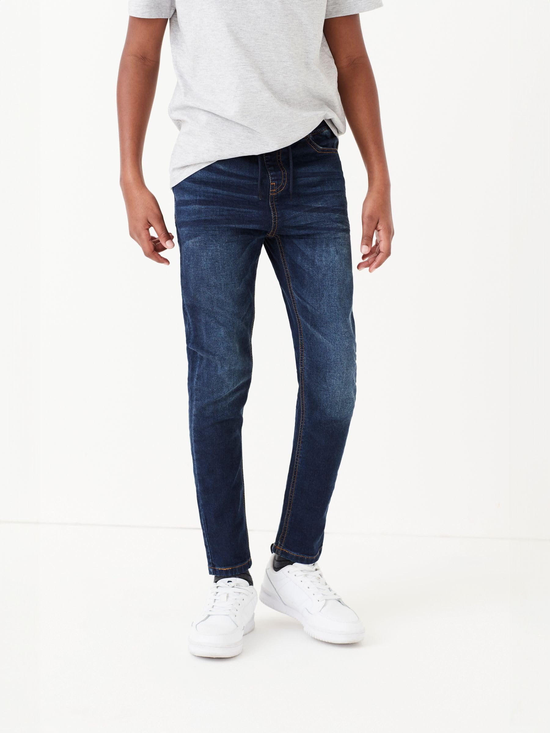 NEXT Ragazzo Jeans Skinny Elasticizzati con Elastico in Vita