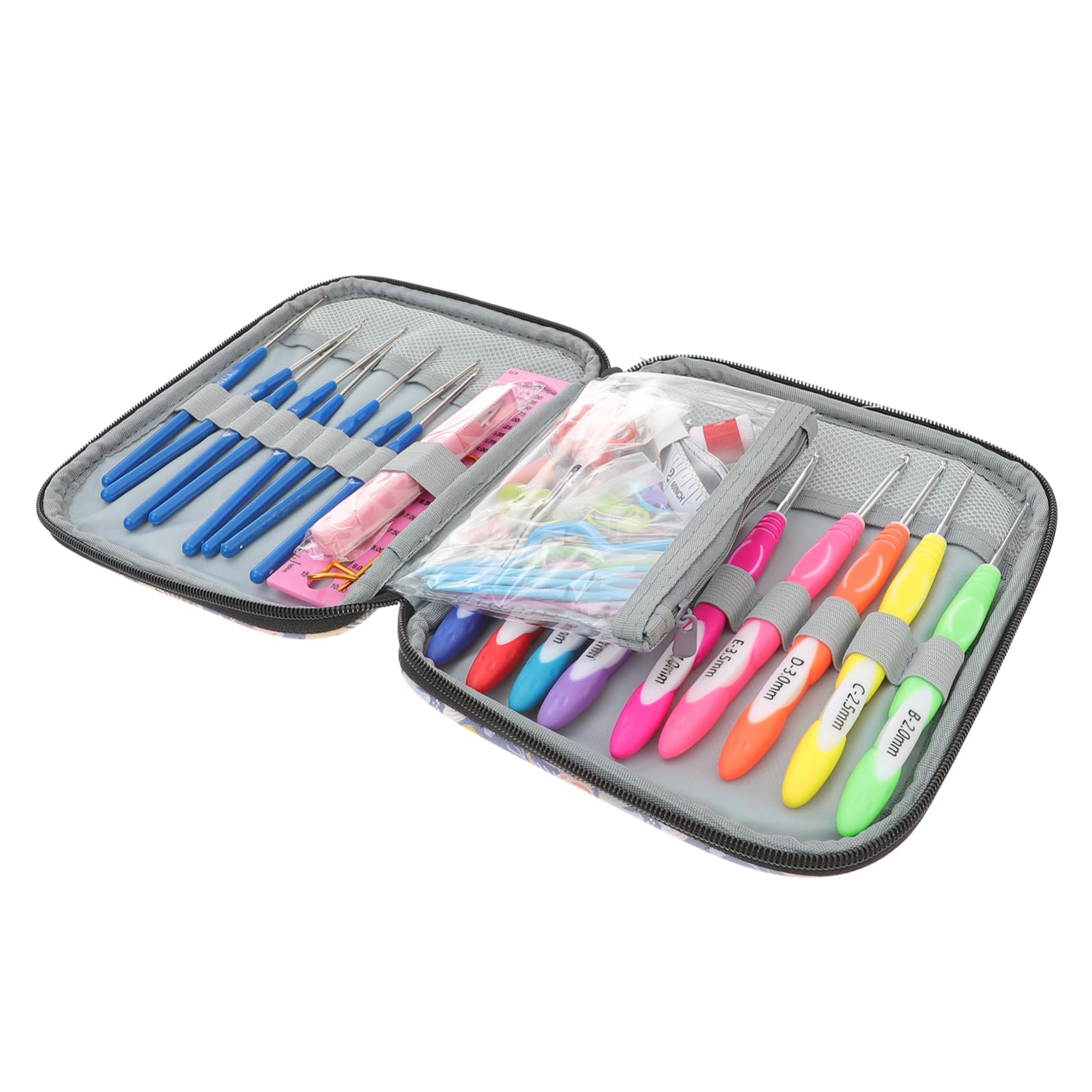 Kit de Crochet Portable pour Débutants et Professionnels, 58 Pièces
