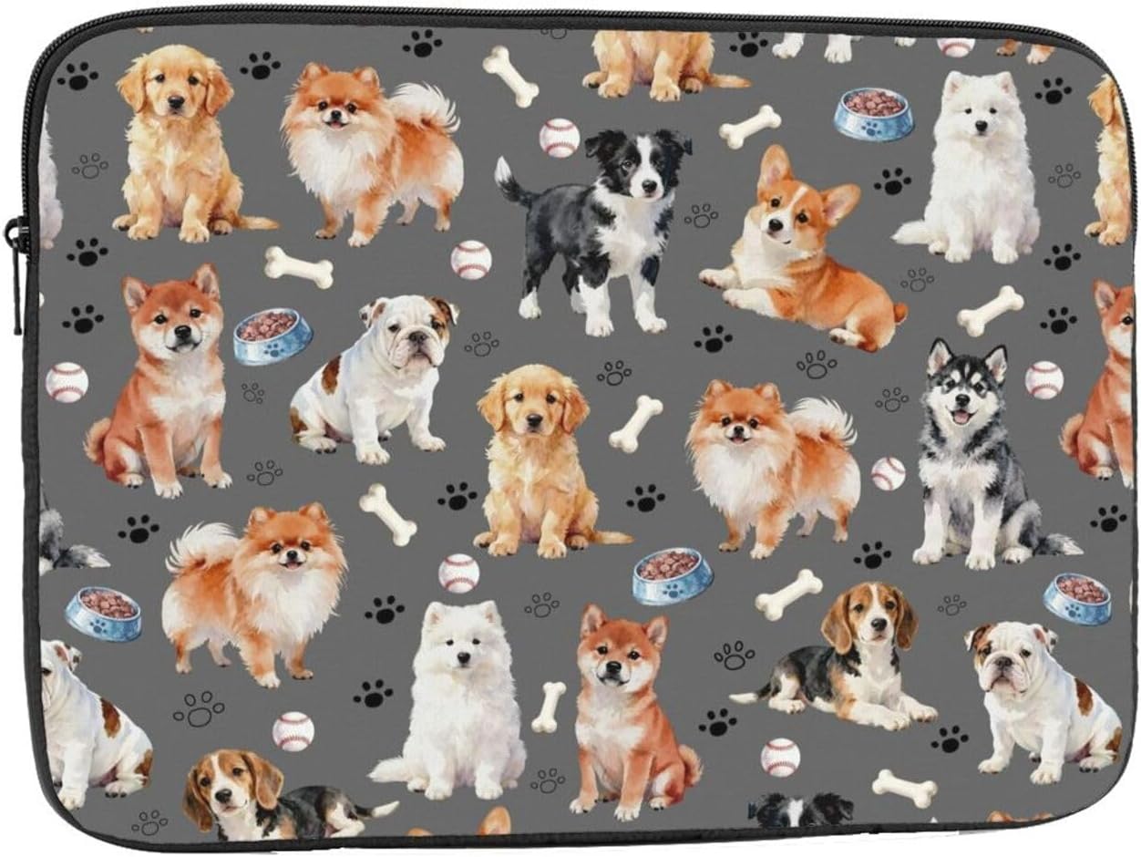 Funda para portátil impermeable 17 pulgadas con diseño perro